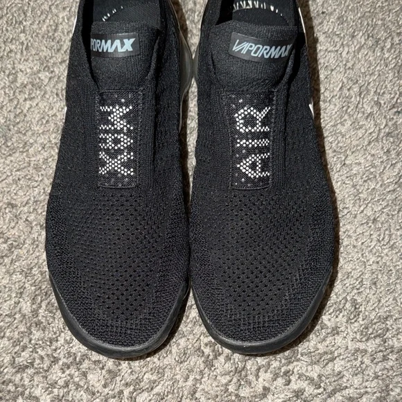 Nike Black Slip-On Vapormax Knit Sneakers - Picture 2 of 9